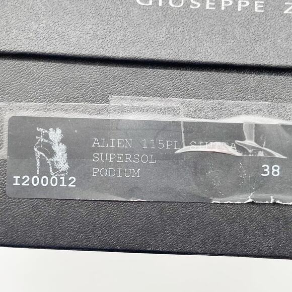 Giuseppe Zanotti Metallic Fuchsia Cruel Alien Wing Stiletto Heel Sandals 38 - Picture 13 of 13